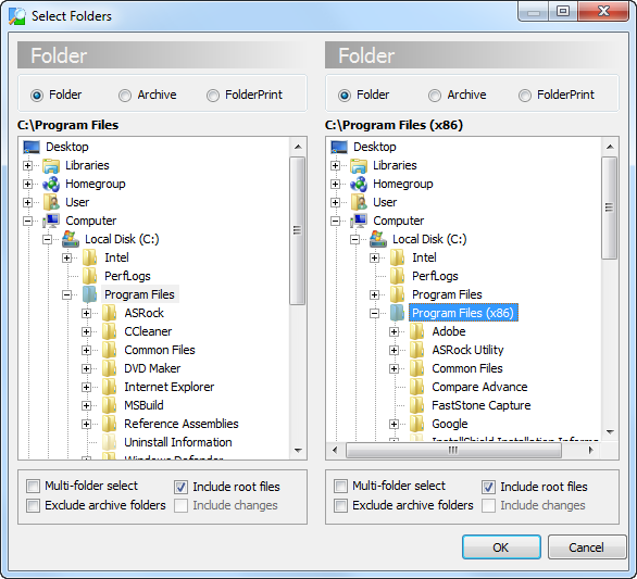 windows compare folders